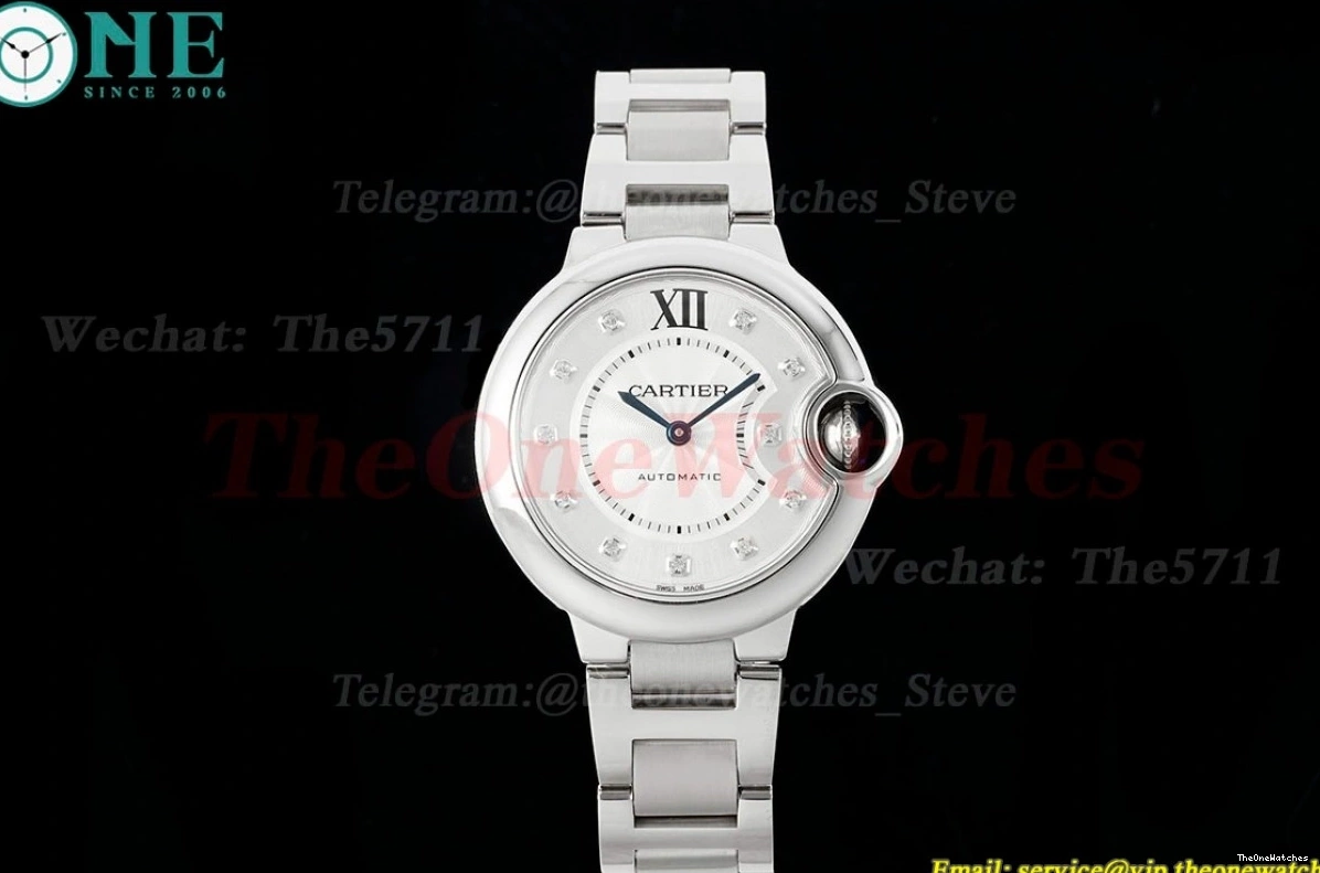 Dia SS Ballon NH05 Bleu White Cartier SS De 33mm AF 0107